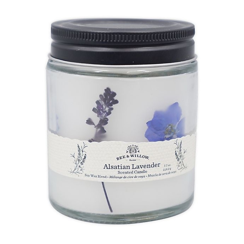 Bee & Willow Home Alsatian Lavender 7.7 oz. Spring Floral Glass Jar Candle